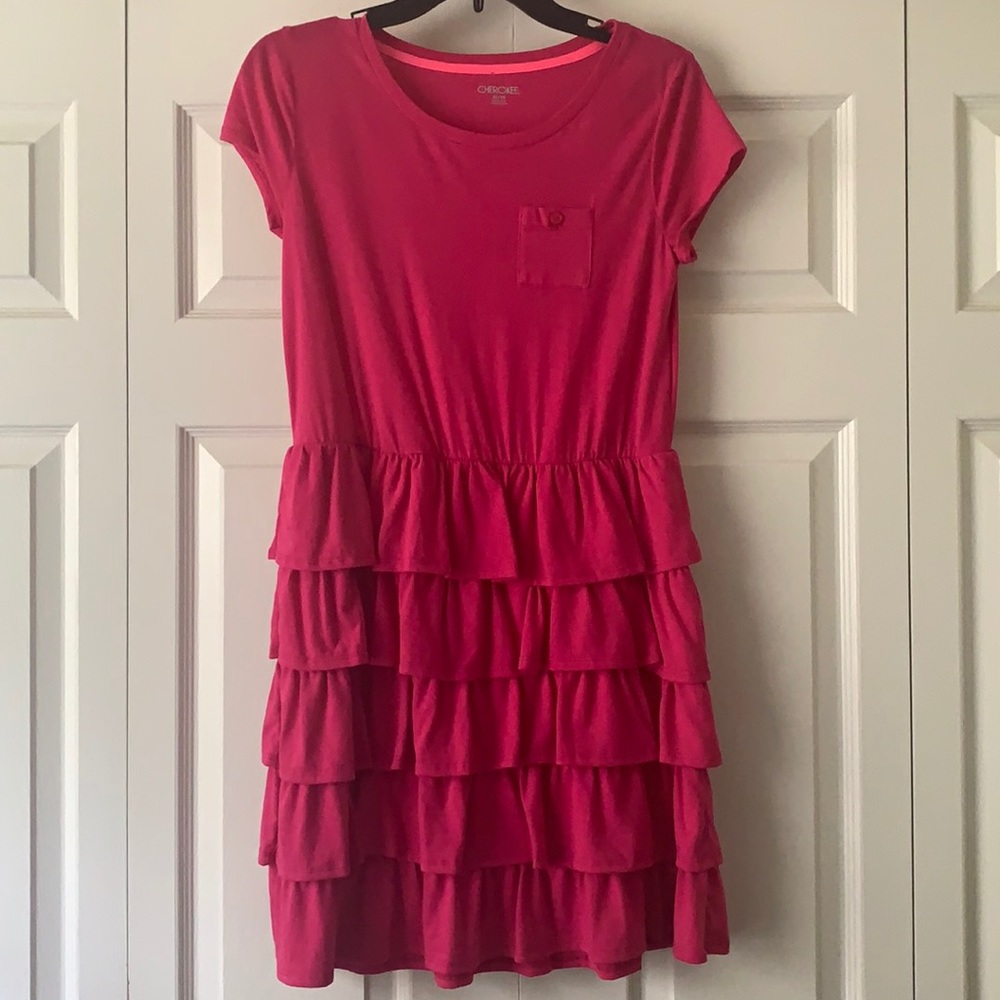 Cherokee hot pink, size extra large midi dress.